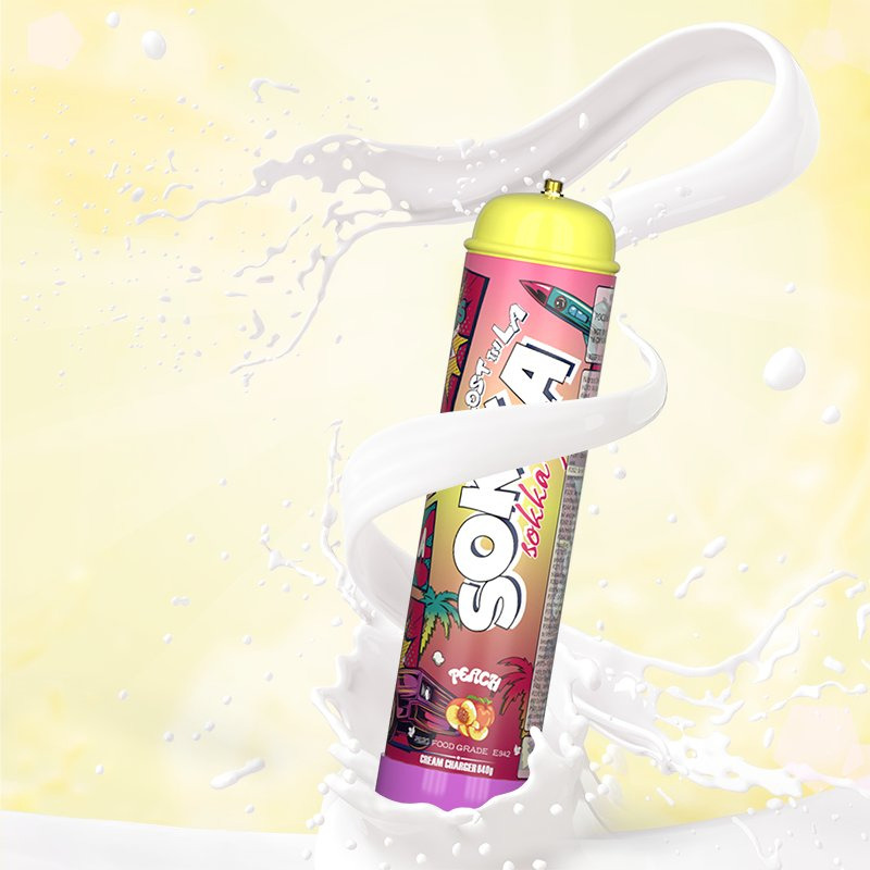 Sokka Brand N2o Whipped Cream Chargers 640g Pure Tanks Dessert Tool