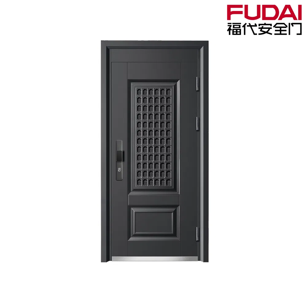 Popular Price Steel Main Door Security Door with Mosquito Screen