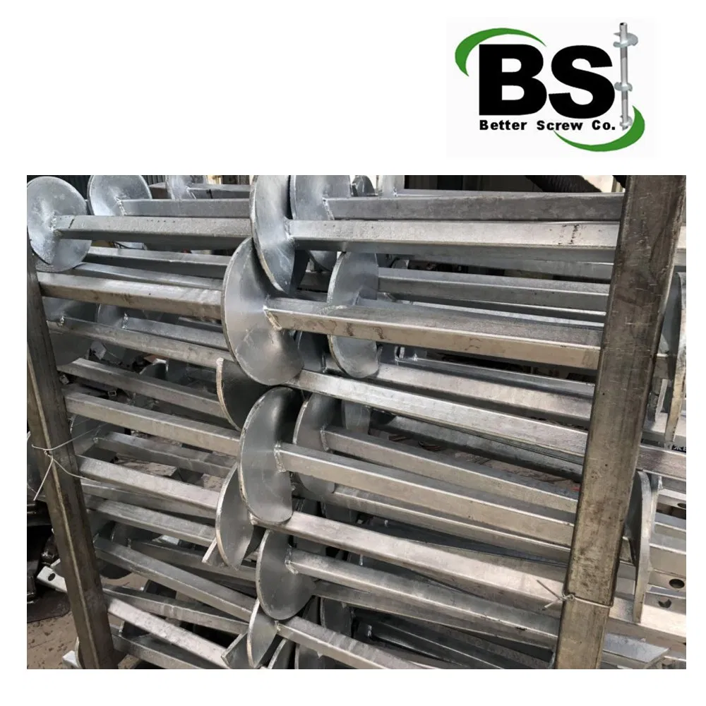 Square/Round Shaft Steel Helical Anchor/Helical Pier/Screw Piles