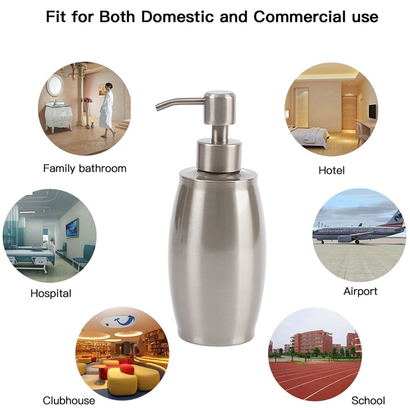 Stainless Steel Foaming Soap Dispenser for Kitchen Bathroom Office Hotel with Pump