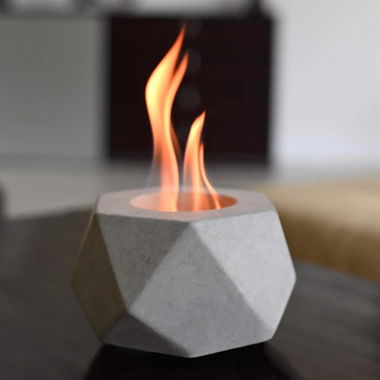 Tabletop Fire Pit Mini Portable Fire Pit for Indoor Fireplace Grey