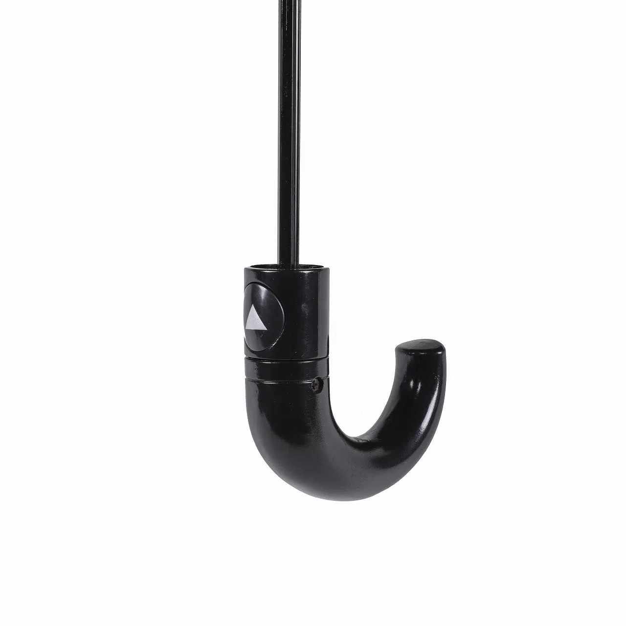 Folding Umbrella with Curved Handle for Man Basic Style in Black Color