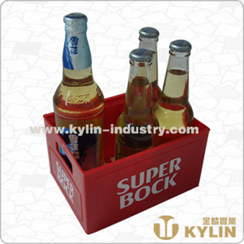Plastic 6 Pack Bottle Carrier with CD Holder Function