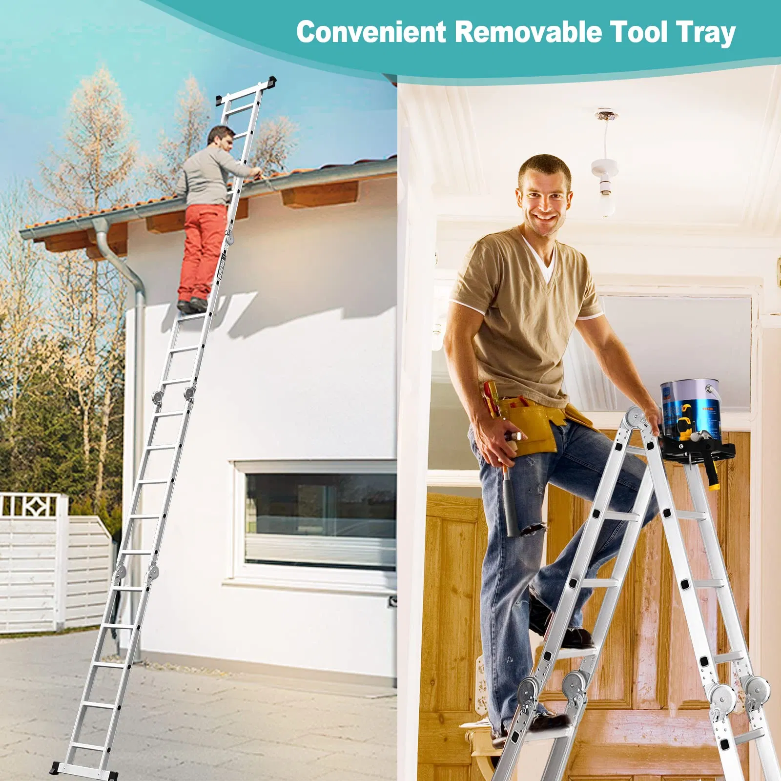 China Supplier Multi Function Aluminum Folding China Supplier Combination Adjustable Ladders Factory