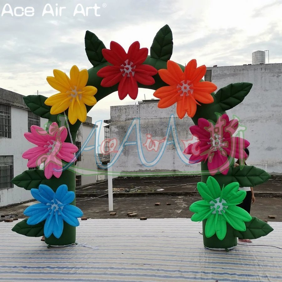 Inflatable Flower Entrance Gate Archway for Wedding / Inflatable Wedding Entrance Arch with Flower for Event Decoration