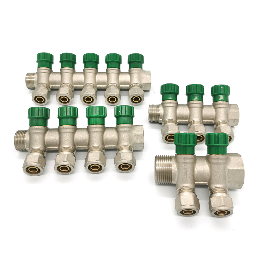 Wholesale Brass Valve Manifold for Water Supply Underfloor Heating HVAC Thermostat Distributor