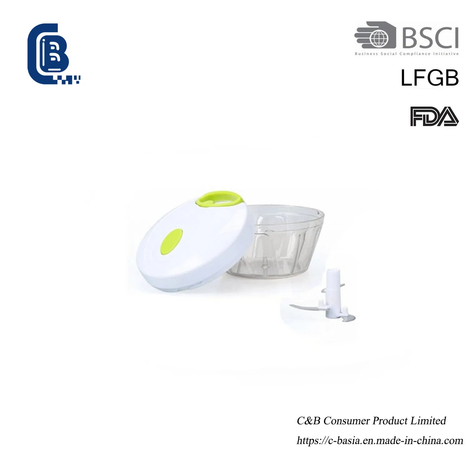 Multi-Functional Pull String Food Chopper - Manual Vegetable Meat Blender