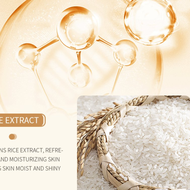 Online Wholesale in Stock Natural Lightening Face Set Products Organic Skin Care Sets Private Label Wholesale Rice Raw Pulp Skin Whitening Brightening Set