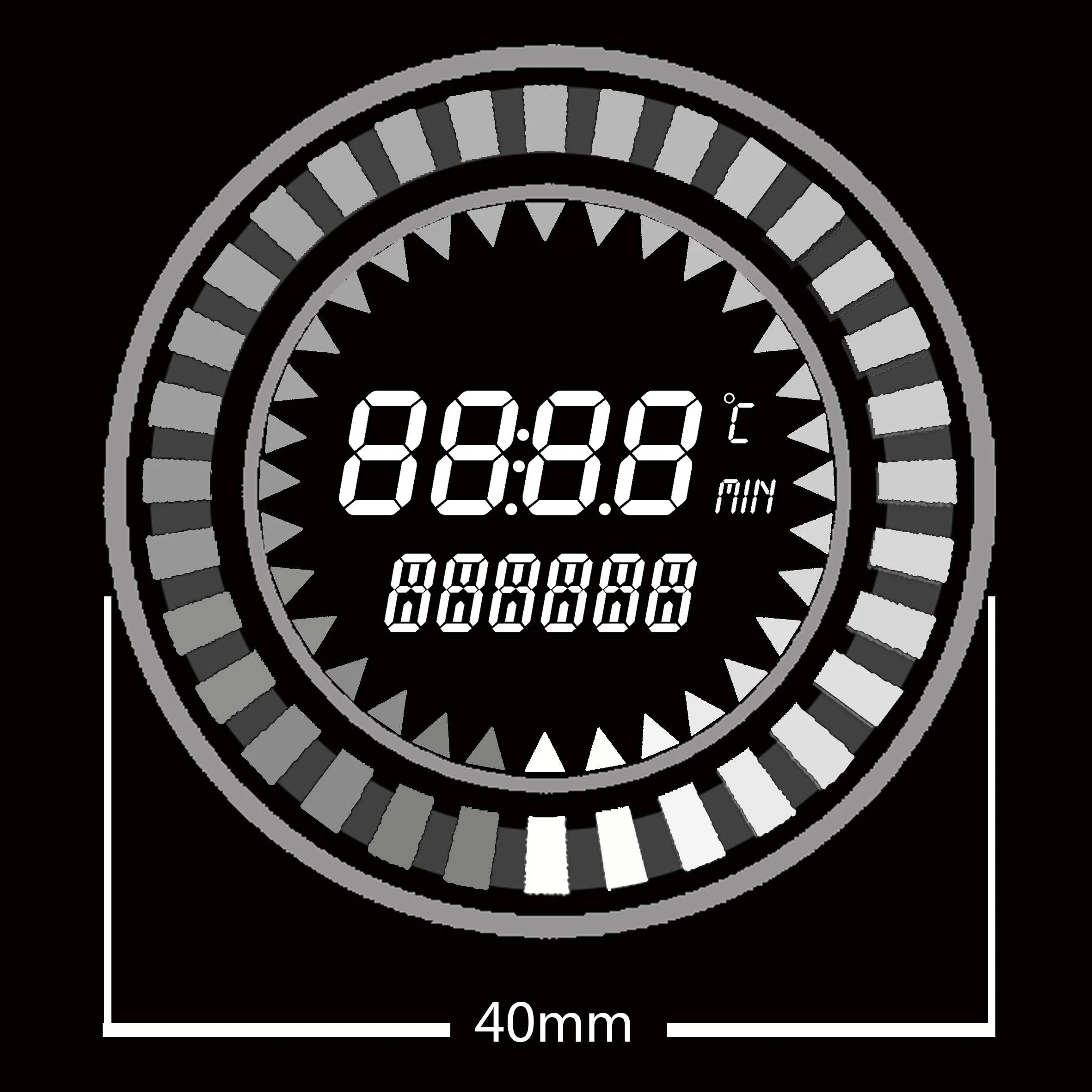 Customerized LCD Module LCD Panel Moocrome Color Silk OEM Design LCD with