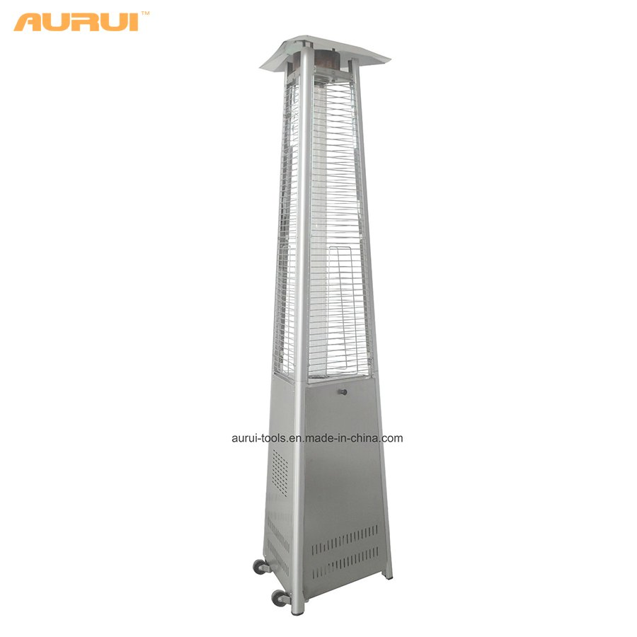 Triangle Glass Tube Pyramid Stainless Stand Patio Gas Heater