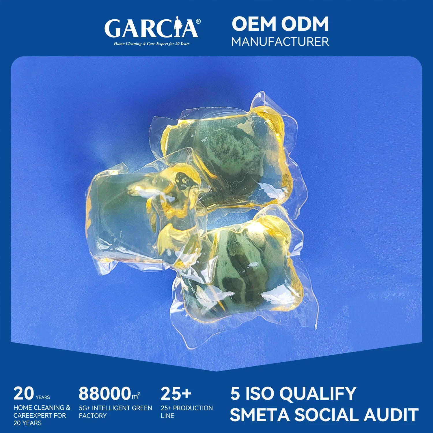 Germ-Killing Detergent Capsules with Customizable Colors for Laundry