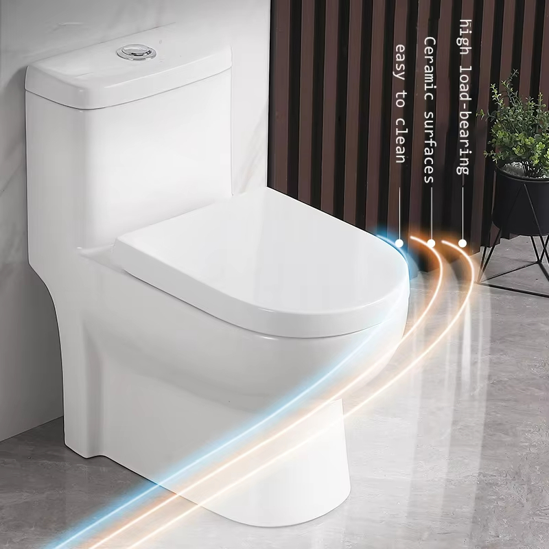 Modern Square Toilet Ceramic Siphon Integrated Toilet
