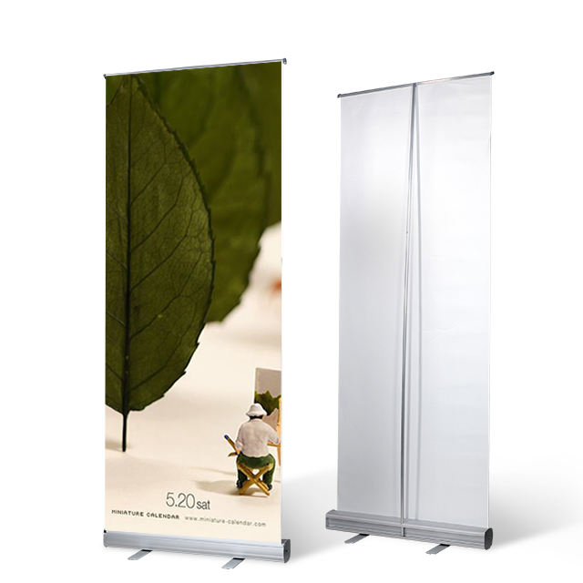 Wematch Custom Aluminum Single Side Broad Base Roll up Banner Stand