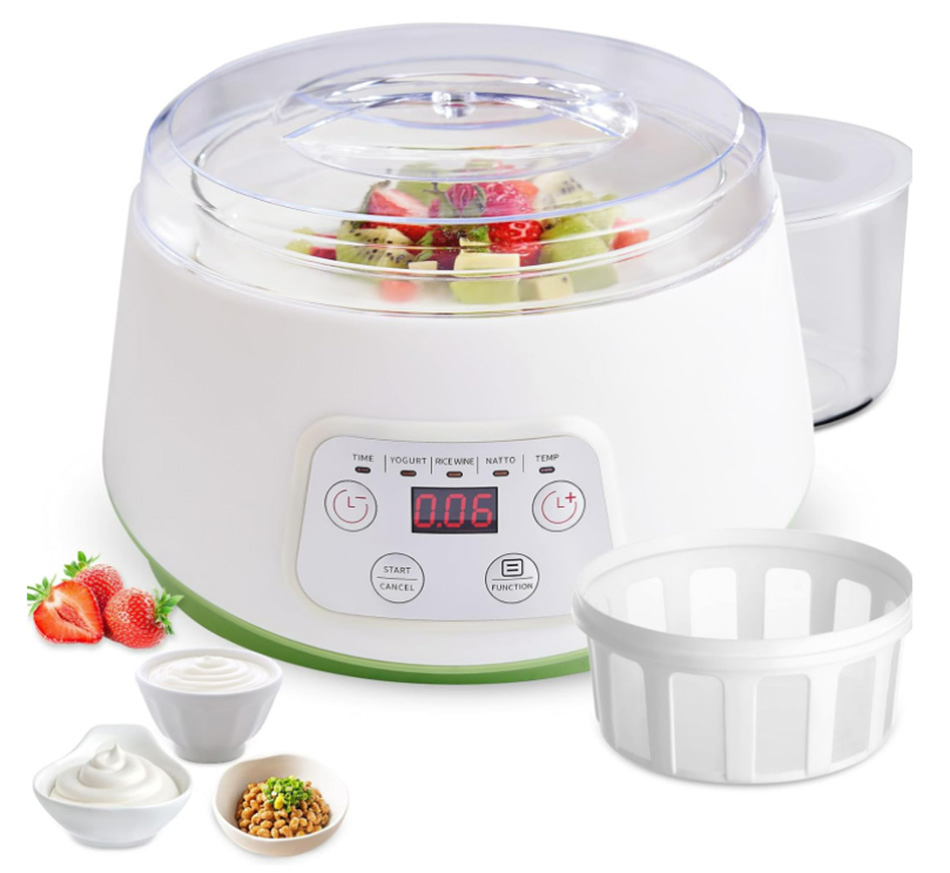 Greek Yogurt Maker with Adjustable Time with 1 Quart Glass Jars