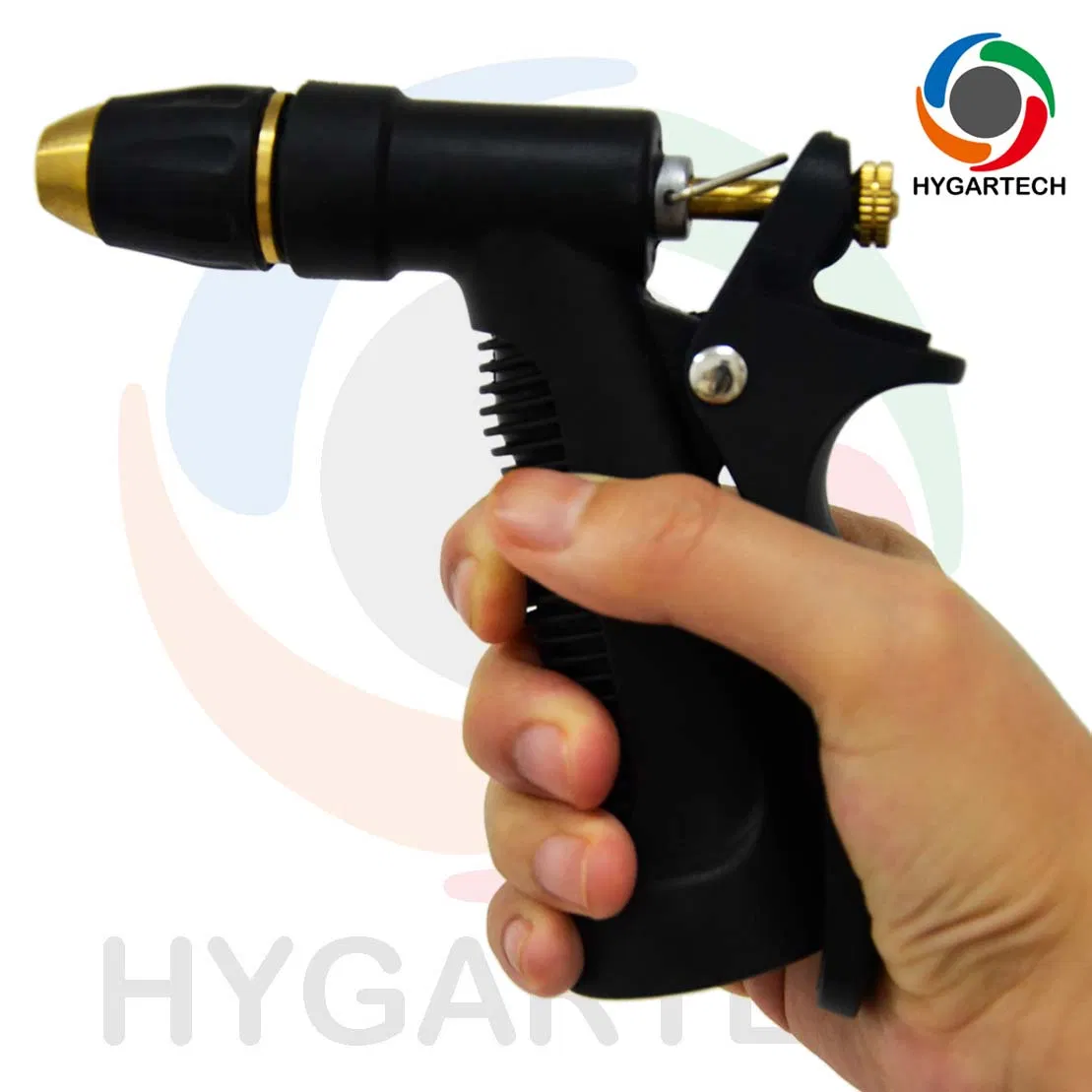 Металлическая насадка-пистолет для шланга с курковым управлением