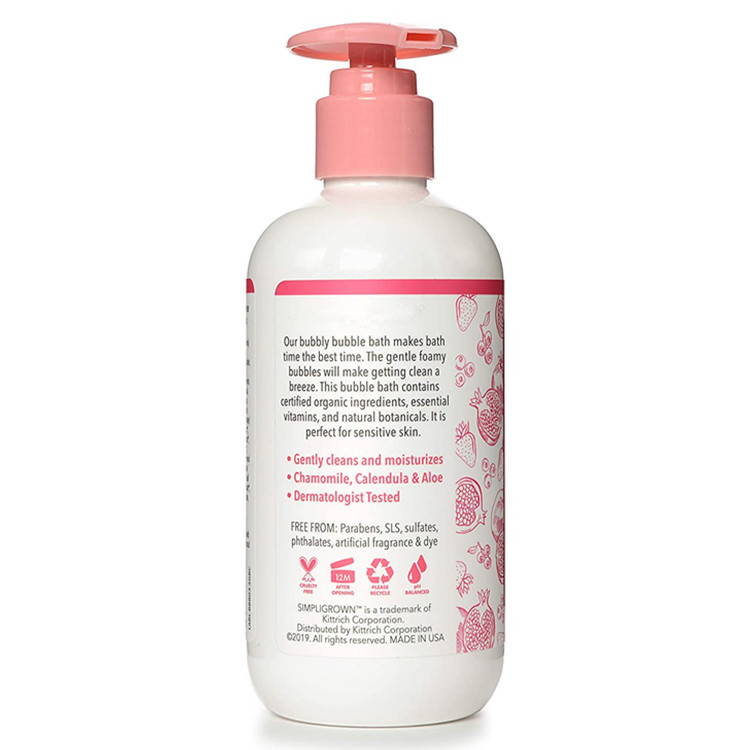 Factory Wholesale Natural Organic Ingredients Baby Bubble Bath