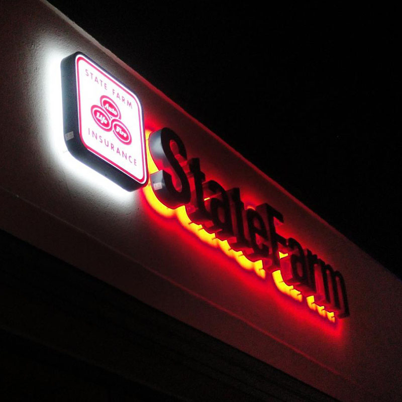 Outdoor Backlit 3D Neon Letter Sign LED Shop Sign