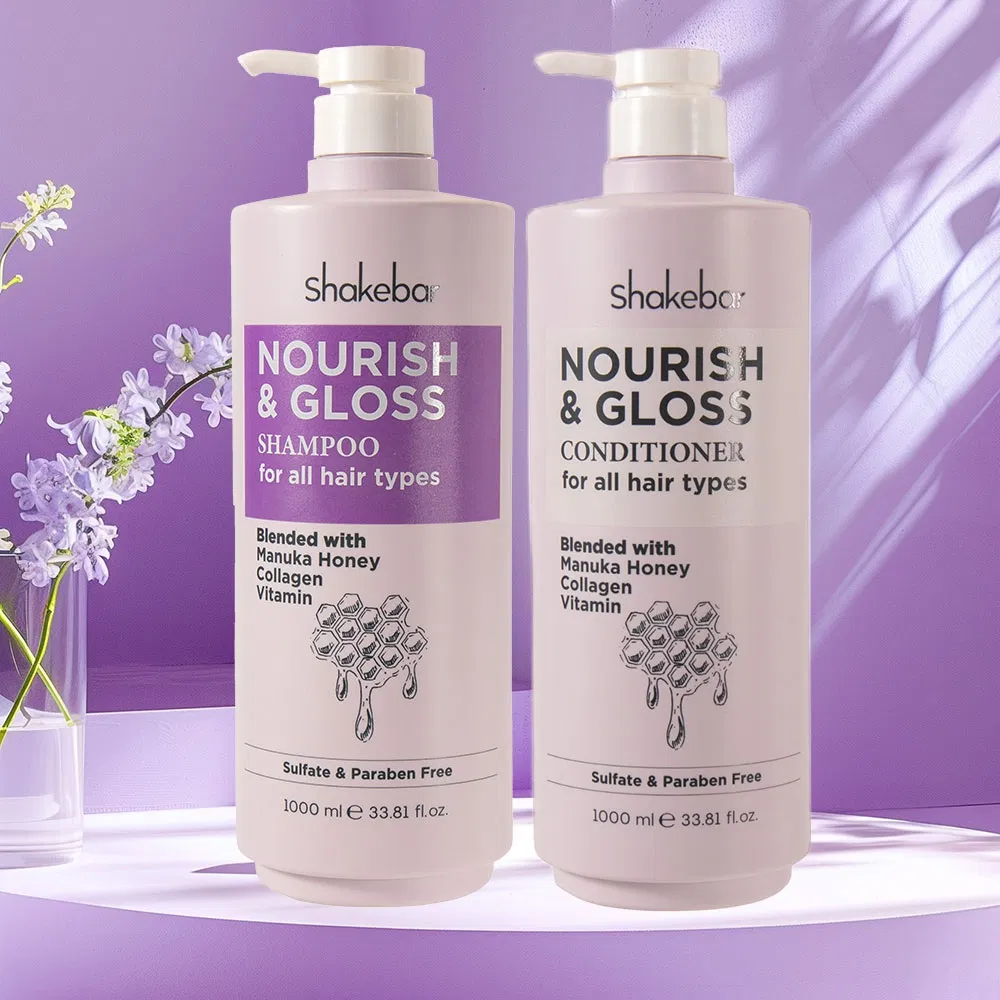 Shakebar Private Label Manuka Honey Smooth Vitamin Hair Care Products Shampoo Conditioner