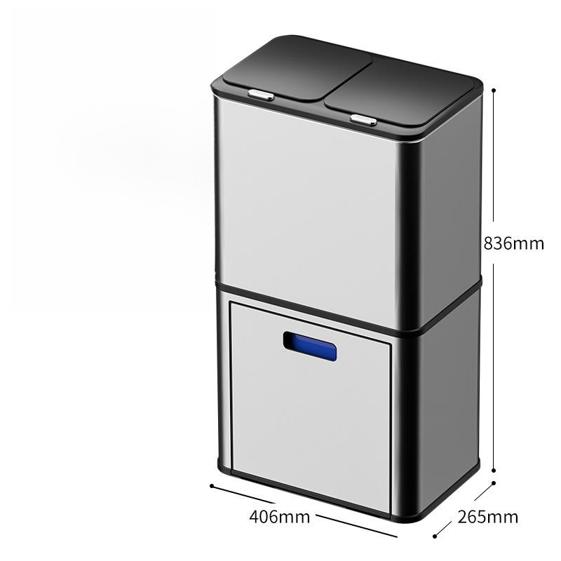 Умный индукционный мусорный бак с сухой и влажной сортировкой