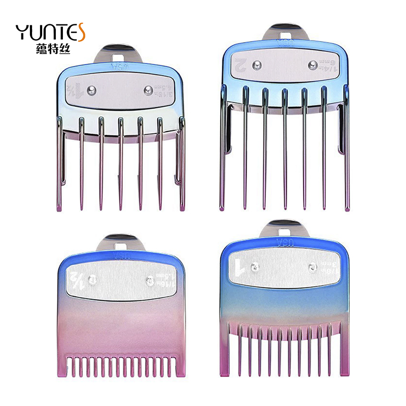 Aluminum Sheet Electroplated Clippers Limit Comb Professional Hair Clipper Guards Cutting Guides for Haircut