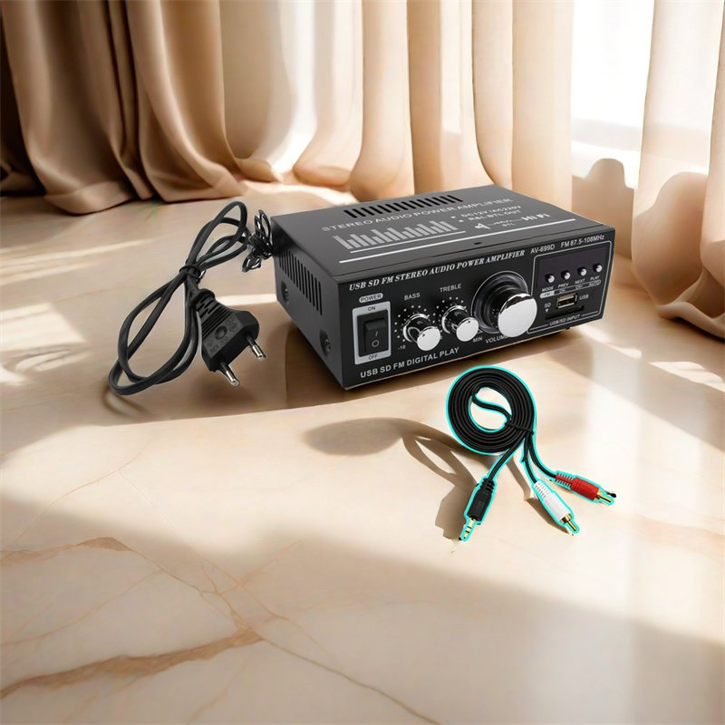 Мини усилитель звука с USB, SD и FM-радио