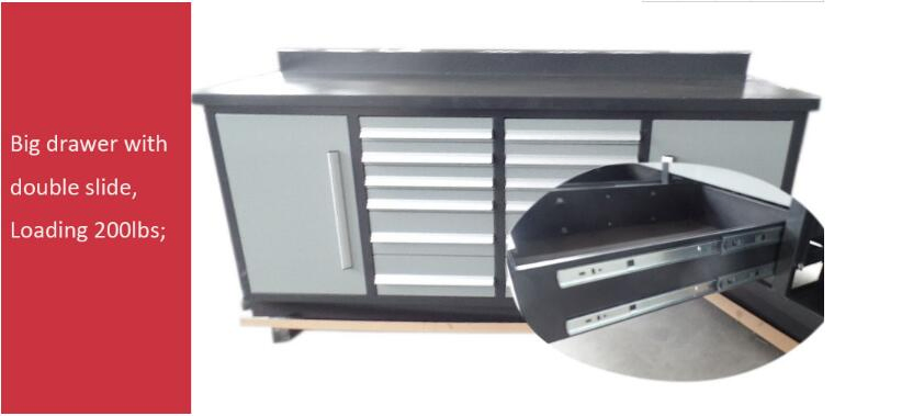 Top Quality 12 Drawers Metal Tool Garage Cabinet with 2 Doors