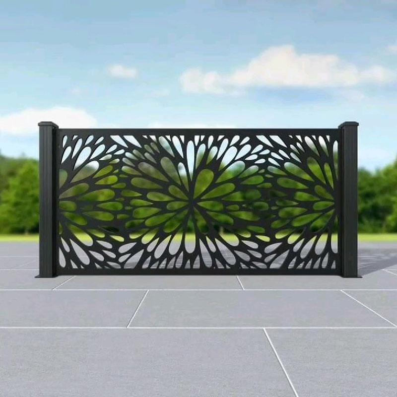 Decorative Fence Garden Borders Outdoor Metal Aluminum Steel Fence Laser Cut Partition