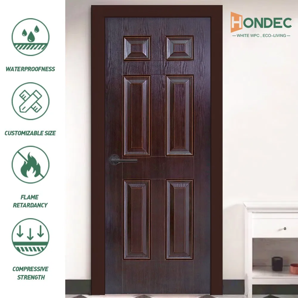 Modern Design PVC Molded Door with High Toughness and Smooth Surface Factory Direct Sales High Quality Customized for Bedroom Kitchen Bathroom Hotel PVC WPC Doo