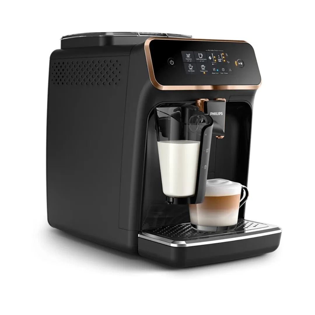 Philips 2200 Series Touch Display Fully Automatic Espresso Machine Quick-to-Clean Milk System 40% Quieter Silent Brew Less Coffees
