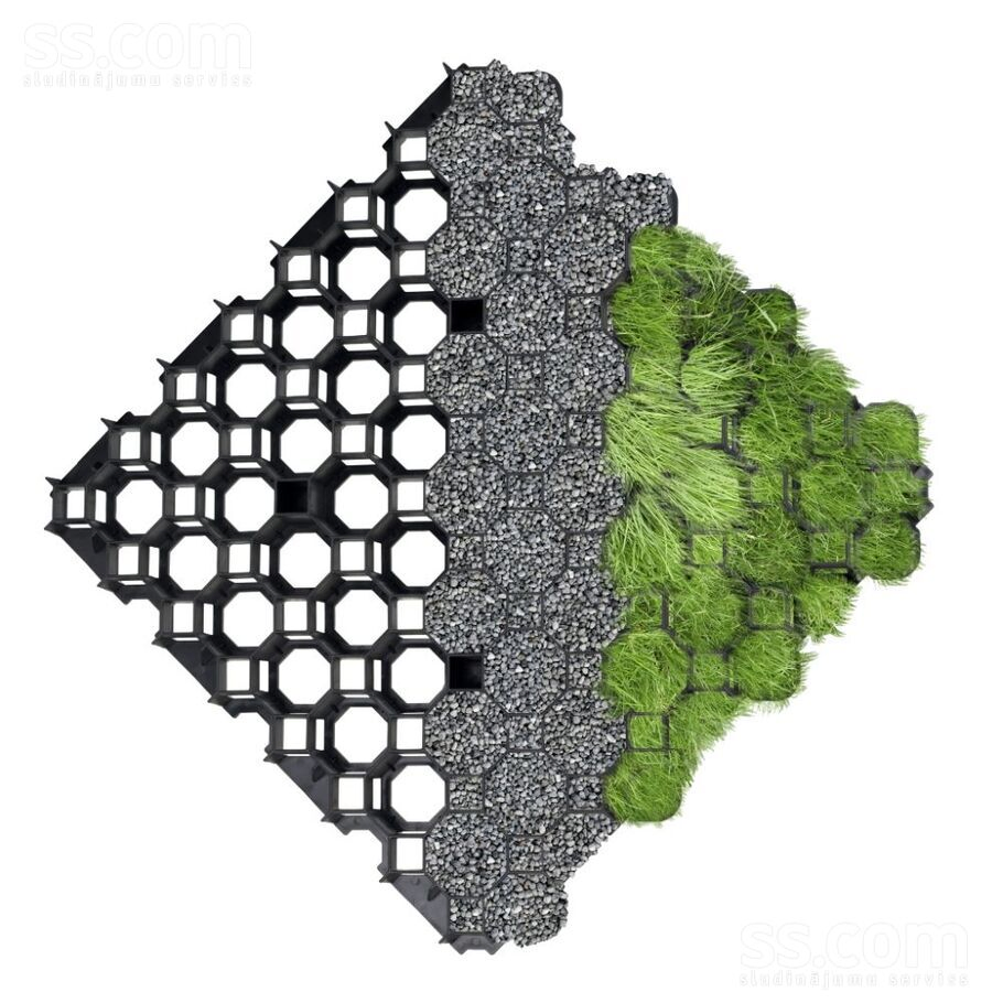 Plastic Gravel Stabilizer Grid Black Color Driveway Reinforcement System