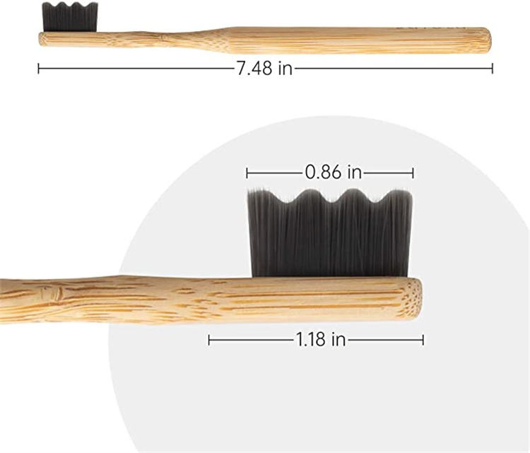 Eco Friendly Biodegradable Toothbrushes 10000 Bristle Microfiber Nano Extra Ultra Soft Bamboo Toothbrush for Sensitive Teeth