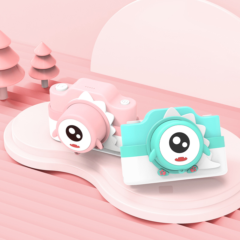 High Quality 2 Inch Cartoon Children's Digital Camera Front Rear Dual Camera Rechargeable Camcorder 2400W Pixels Kid Toy