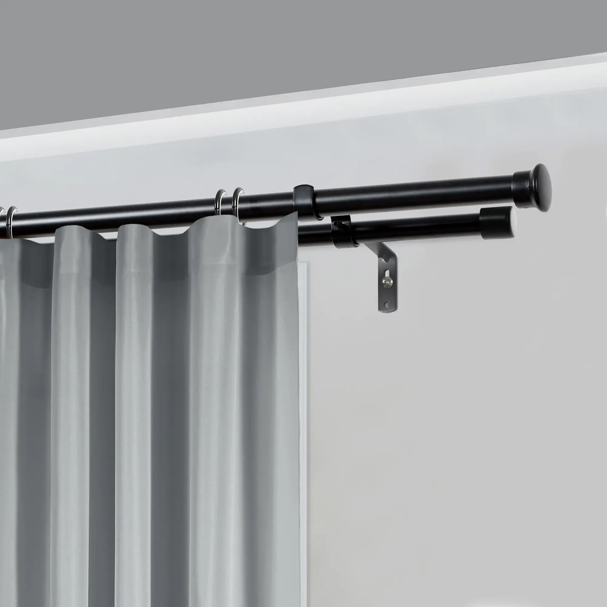 Multiple Uses Curtain Rods Adjustable Telescopic Curtain Rods Set