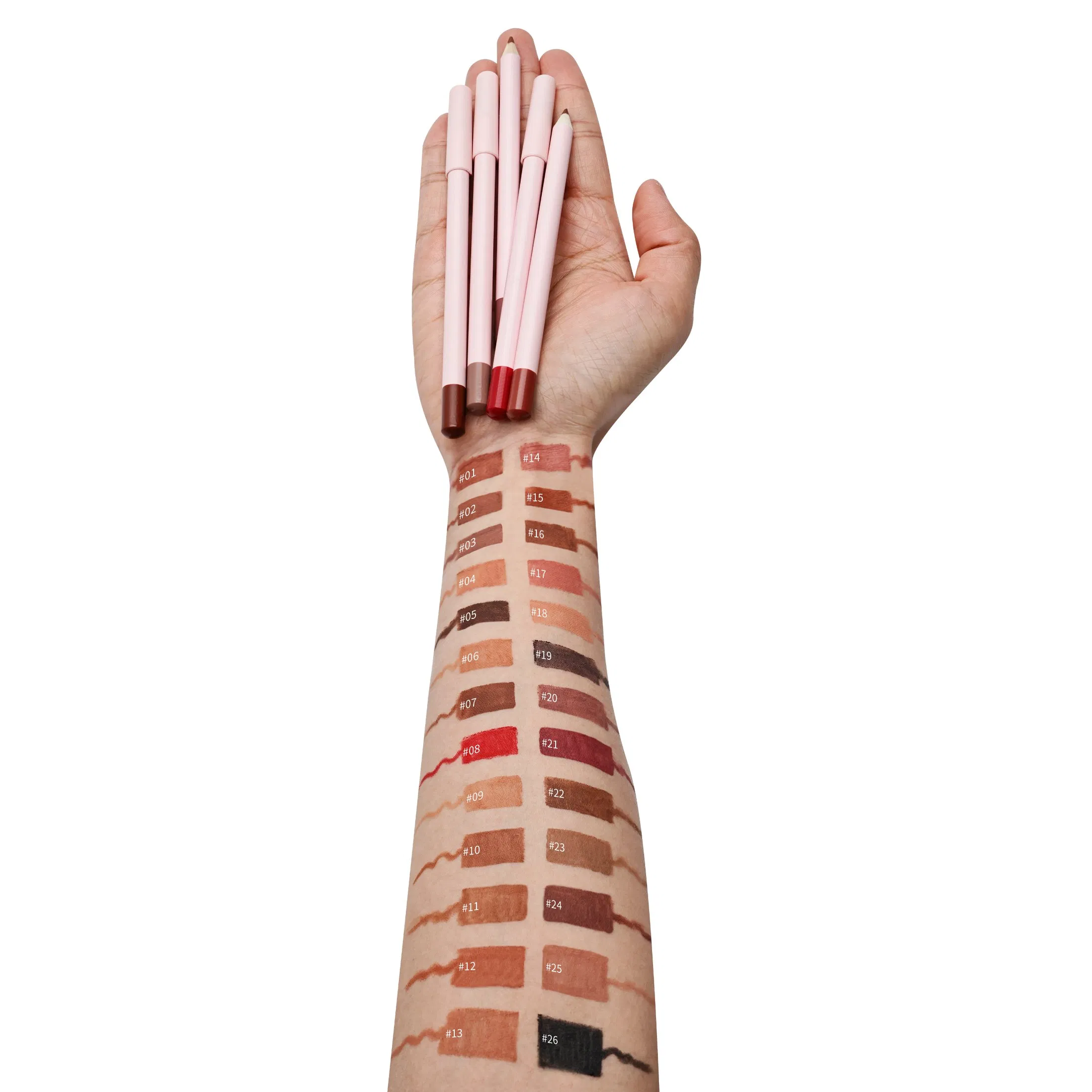Wholesale High Pigmented Waterproof Custom Logo Vegan Creamy Pink Lipliner