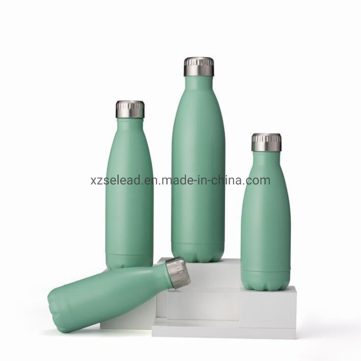Stainless Steel Sport Water Bottle Leak-Proof Double Wall Cola Shape Water Bottle