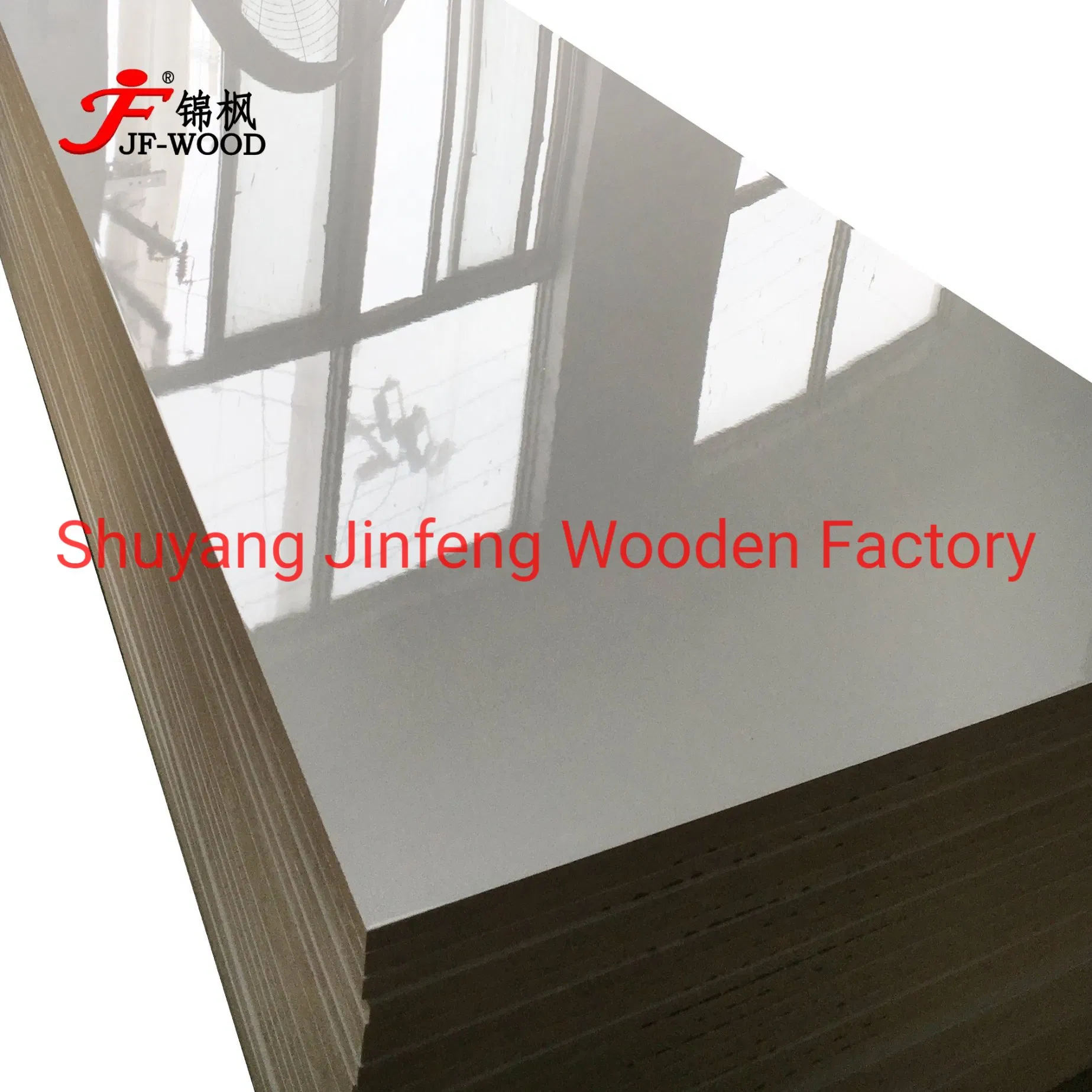 1220*2440*18mm 1220*2800*18mm Both Side Wood Grain Color Marble Color 2faced Laminated Melamine MDF Board High Glossy UV Coated MDF