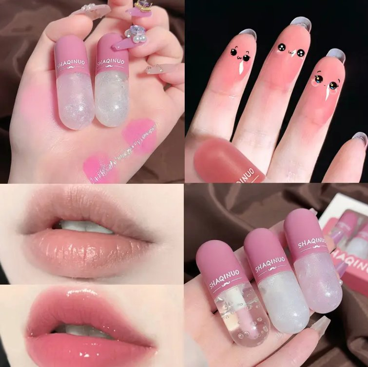 Online Wholesale in Stock 3PCS Set Color Changing Lip Oil Beauty Accessories for Women Moisturizing Nonstick Lip Gloss Tube Set Cosmetics Makeup Lip Gloss Oil