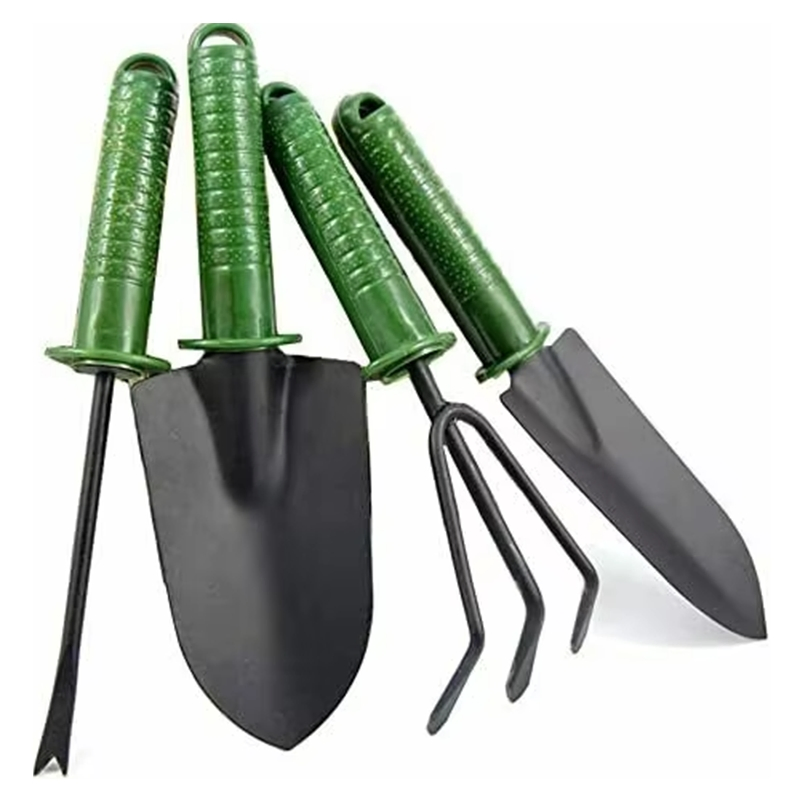 4PCS Garden Tools Set Trowel Rake Shovel Heavy Duty Metal Outdoor Ergonomic