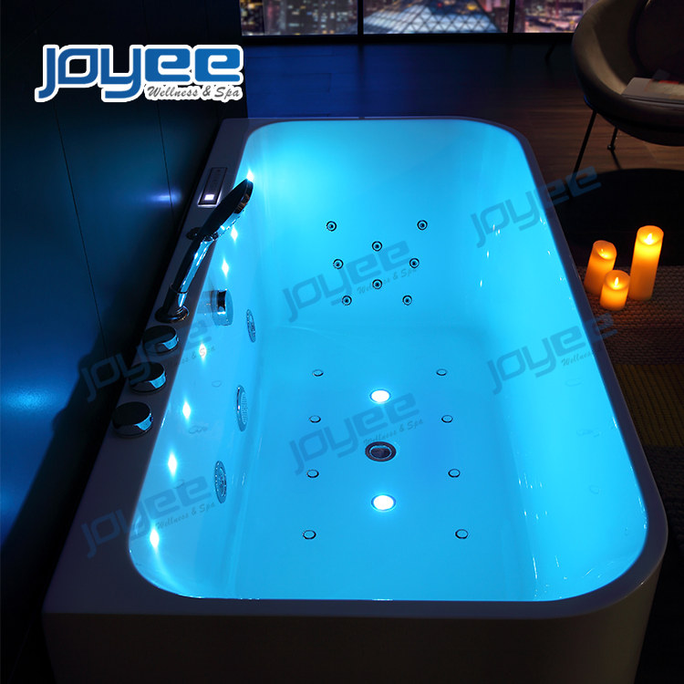 Угловая гидромассажная ванна Joyee с LED-подсветкой и джакузи