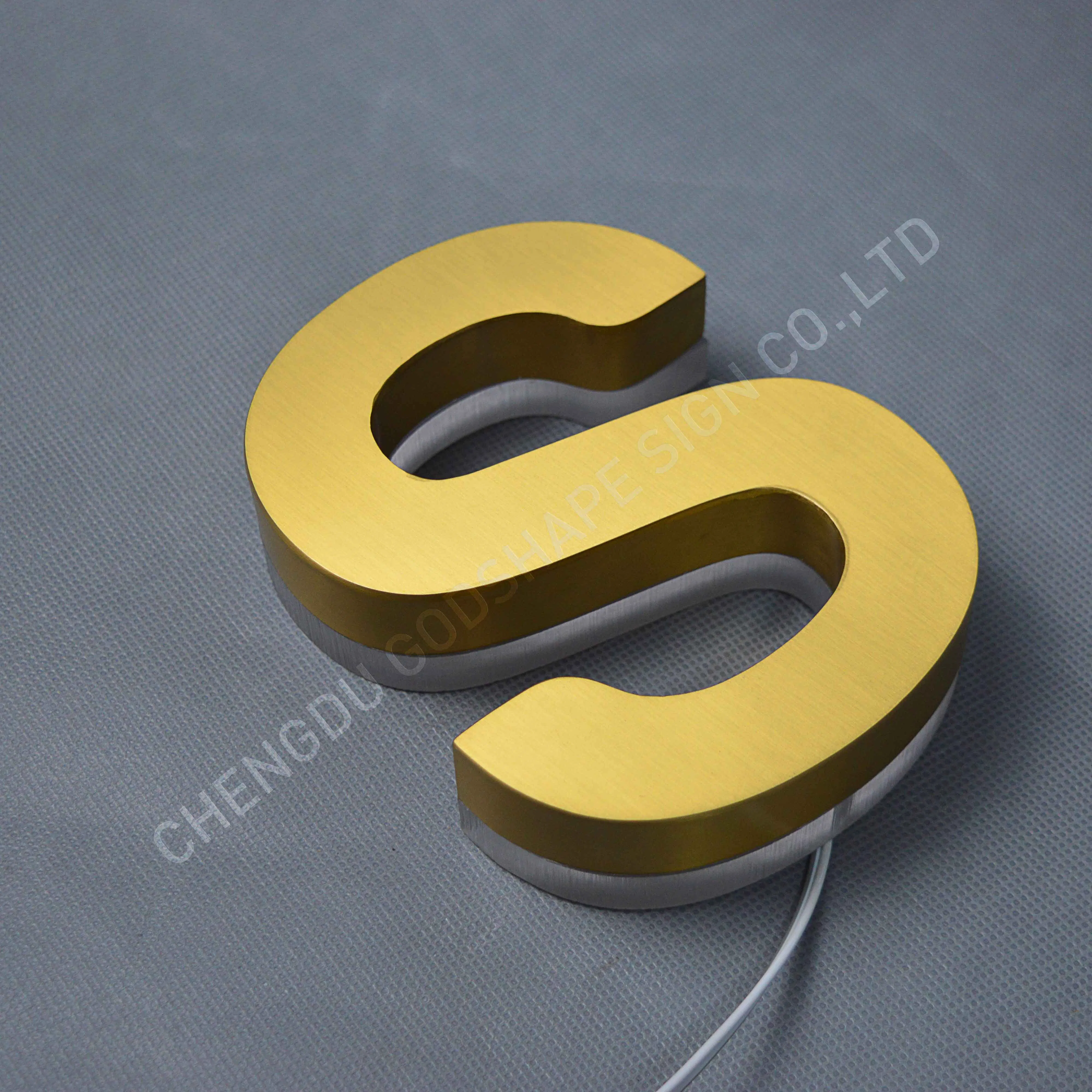 Outdoor Metal 304 Ss Letters Sign LED Shop Letter Signs