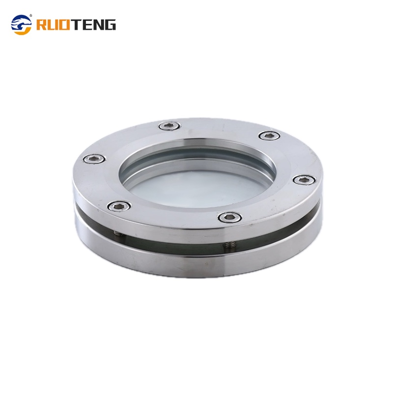 [Ruoteng] DN50 Stainless Steel 304/316L Oil Tank Cover Plate Fluid Flow Observe Sanitary Flange Sight Glass