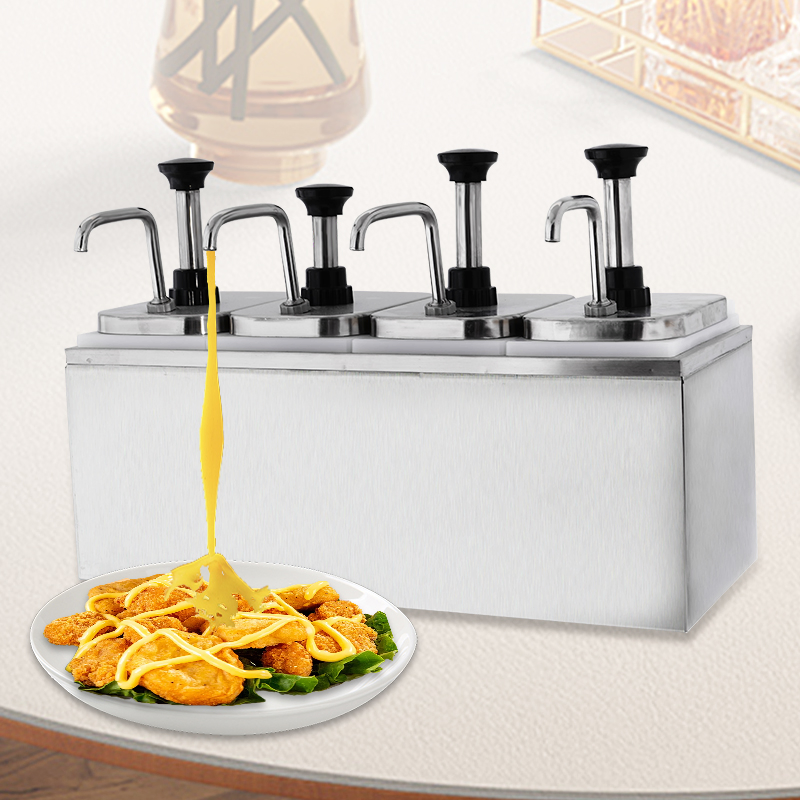 Daosheng Commercial Factory Outlet Restaurant 8L 12L Stainless Steel Cheese Sauce Pump Tomato Ketchup Pump Dispenser