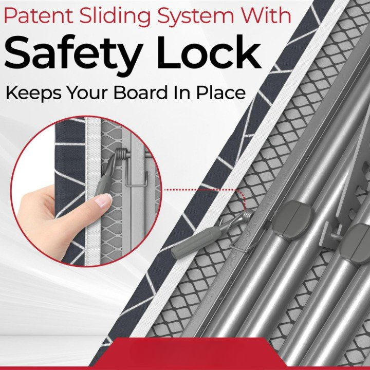 Full Size New Patent Technology Easy Locking System Scorch Resistant Ironing Board