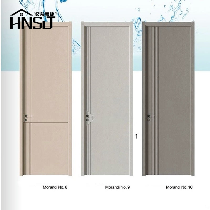 Wholesale China Factory Wood Doors Security Interior Exterior PVC Bedroom Solid Wooden Waterproof WPC Solid Wood Door Interior Wooden WPC Room Composite Door