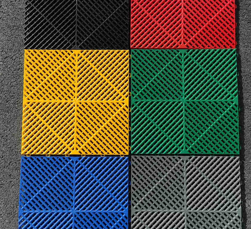 Модульный коврик для гаража 500x500 мм, ПВХ