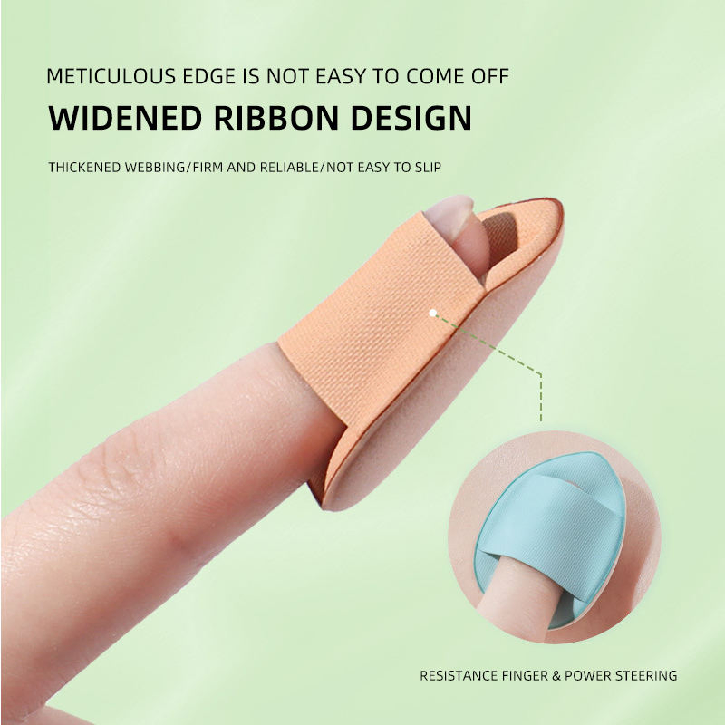 New Super Soft Latex-Free Custom Logo Finger Mini Air Cushion Puff Cosmetic Makeup Sponge Powder Puff Concealer Makeup Sponge