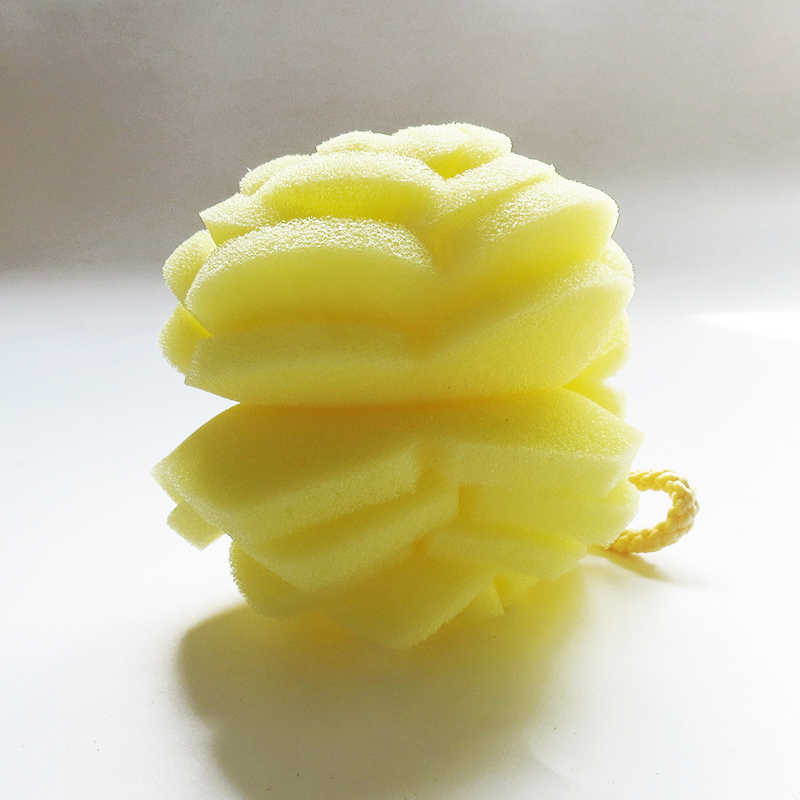 Green Flower Shape Bath Sponge