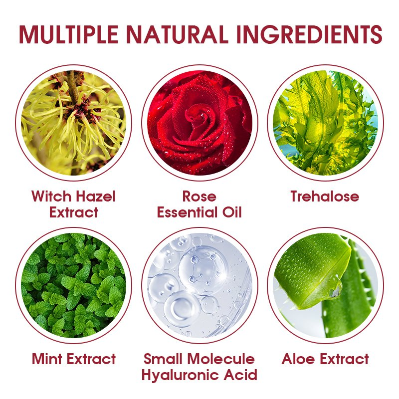 Silicone-Free Revitalizer Anti-Wrinkle and Hyaluronic Acid Vitamin C Aha Rose Face Spray