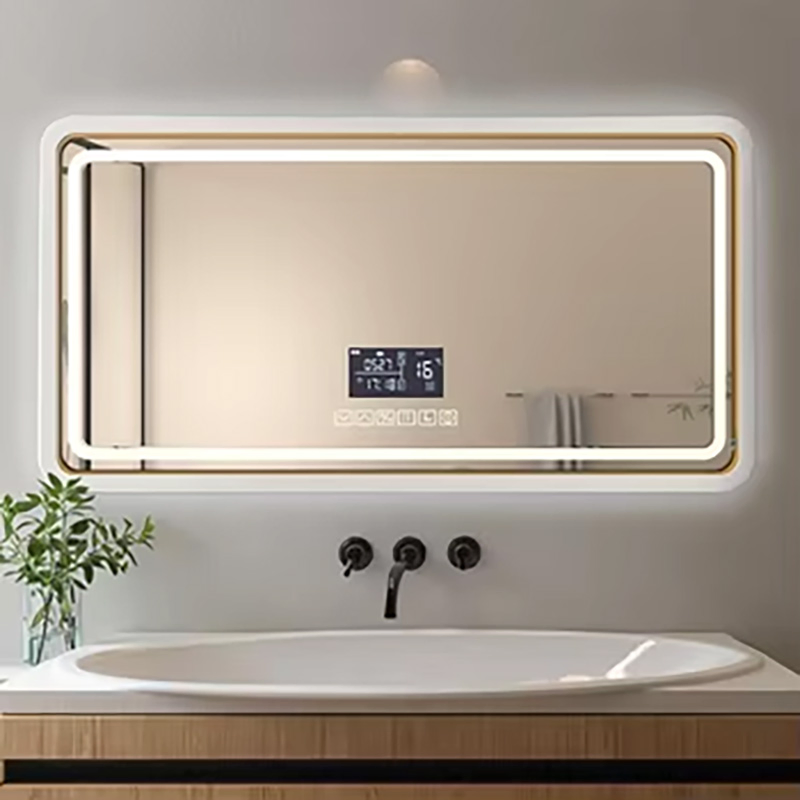 High Quality Rectangular LED Radar Sensor Speaker Anti Oil Villa Smart Mirror