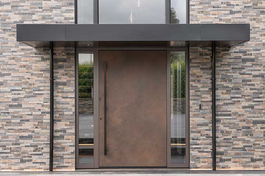Exterior Entrance Entry Other-Doors Metal-Door Metallic Stainless Steel Aluminum Security-Door Residential